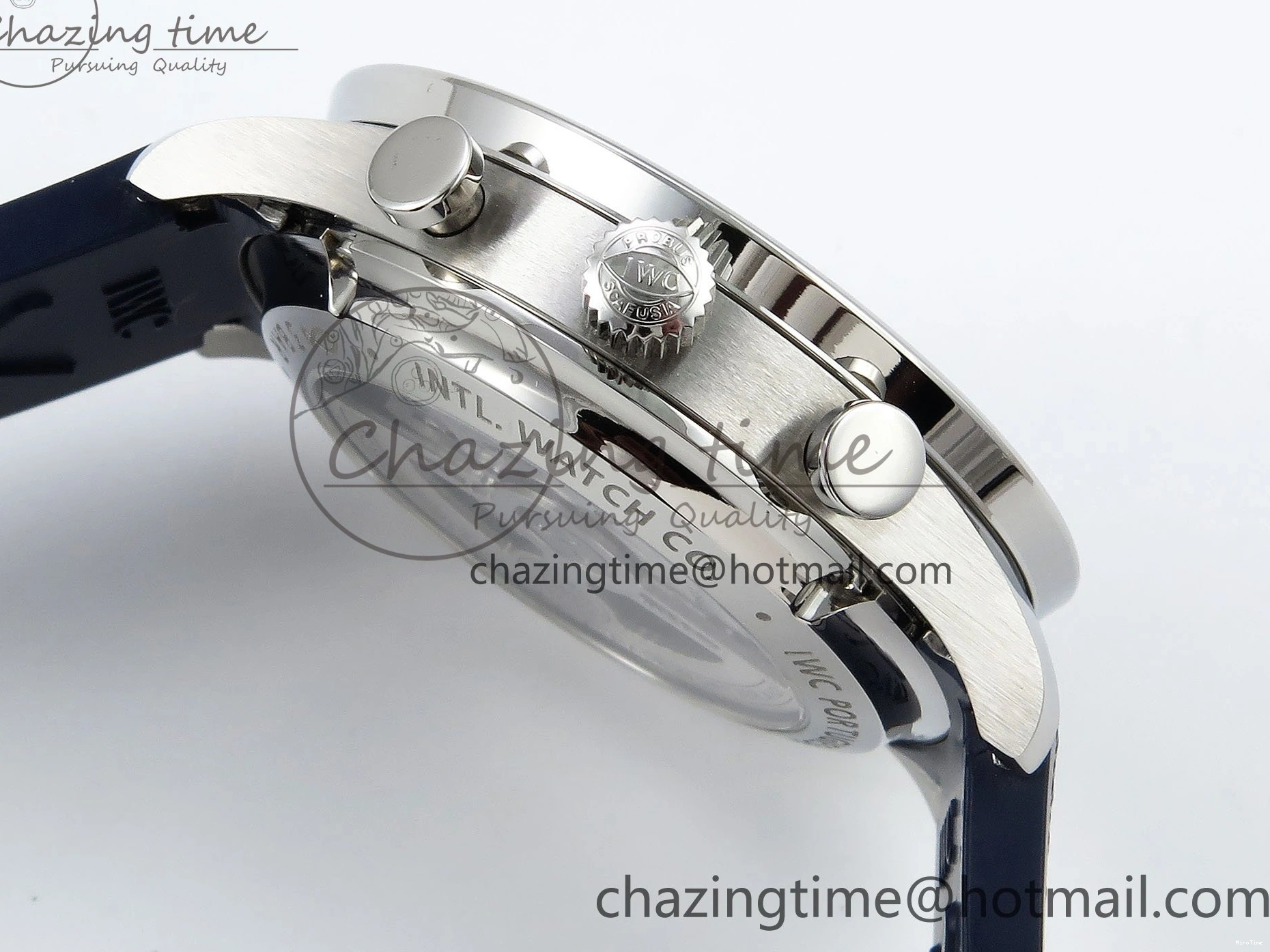 MIROTIME 0511 Casual Portuguese Chrono IW3716 Z+F 1:1 Best Edition White Dial on Blue Rubber Strap A 7016